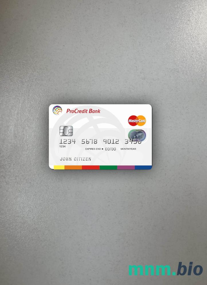 Romania ProCredit MasterCard wygląd fotograficzny skan PSD + zdjęcie